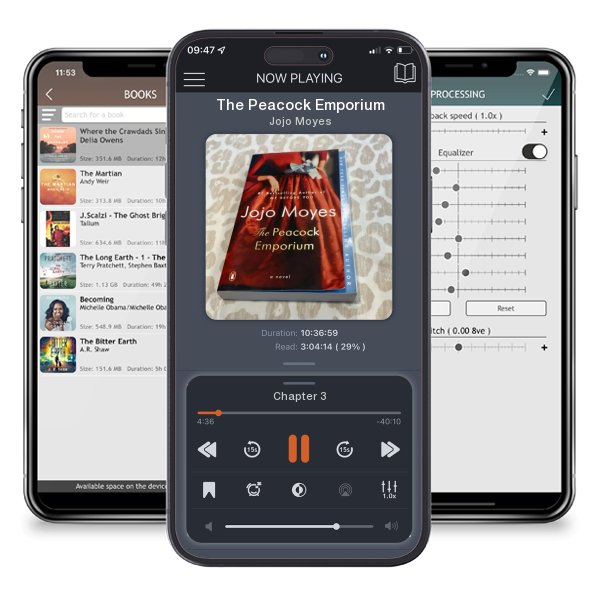 Download fo free audiobook The Peacock Emporium by Jojo Moyes and listen anywhere on your iOS devices in the ListenBook app.