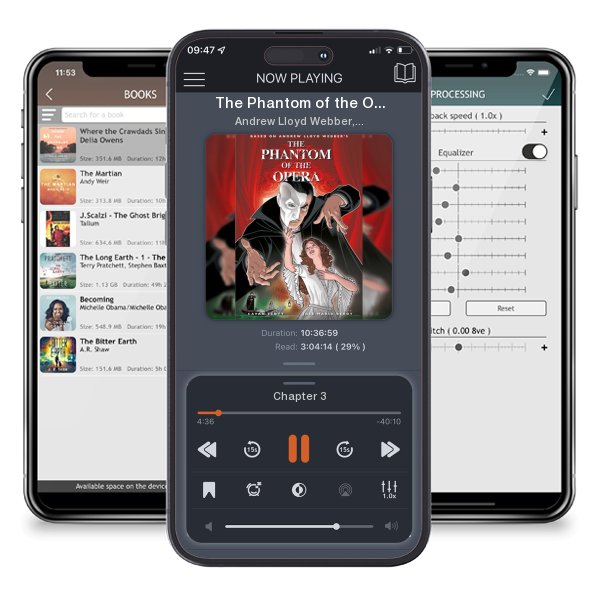 Download fo free audiobook The Phantom of the Opera - Official Graphic Novel by Andrew Lloyd Webber, Cavan Scott, et al. and listen anywhere on your iOS devices in the ListenBook app.