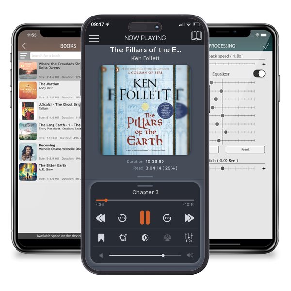 Download fo free audiobook The Pillars of the Earth by Ken Follett and listen anywhere on your iOS devices in the ListenBook app.