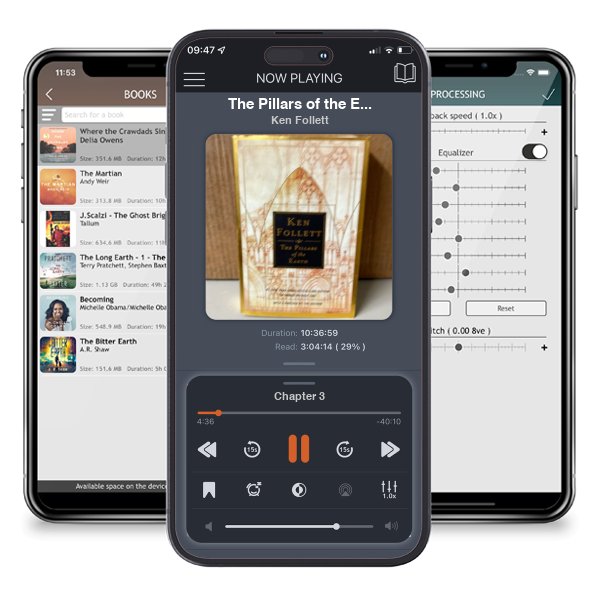 Download fo free audiobook The Pillars of the Earth by Ken Follett and listen anywhere on your iOS devices in the ListenBook app.