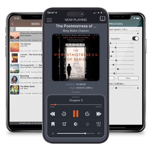 Download fo free audiobook The Postmistress of Paris by Meg Waite Clayton and listen anywhere on your iOS devices in the ListenBook app.