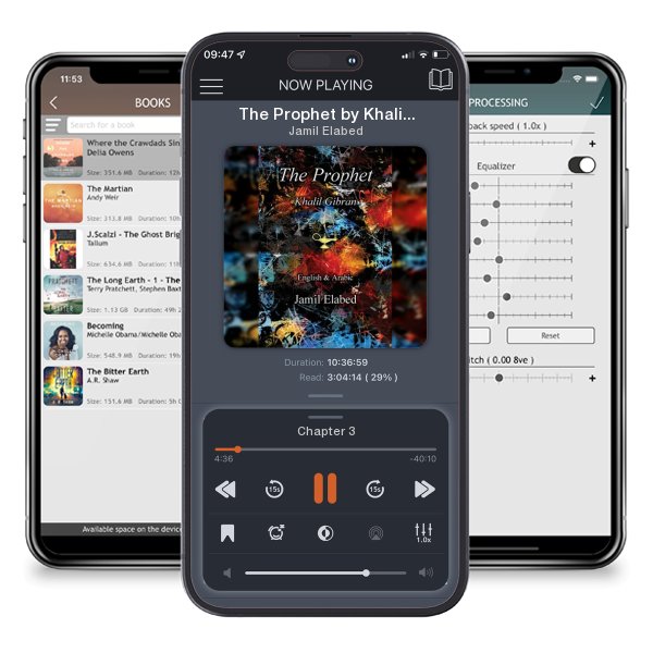 Download fo free audiobook The Prophet by Khalil Gibran: Bilingual, English with Arabic translation by Jamil Elabed and listen anywhere on your iOS devices in the ListenBook app.