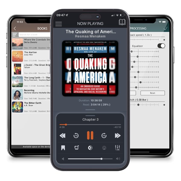 Download fo free audiobook The Quaking of America: An Embodied Guide to Navigating Our... by Resmaa Menakem and listen anywhere on your iOS devices in the ListenBook app.