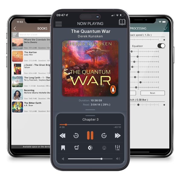 Download fo free audiobook The Quantum War by Derek Kunsken and listen anywhere on your iOS devices in the ListenBook app.