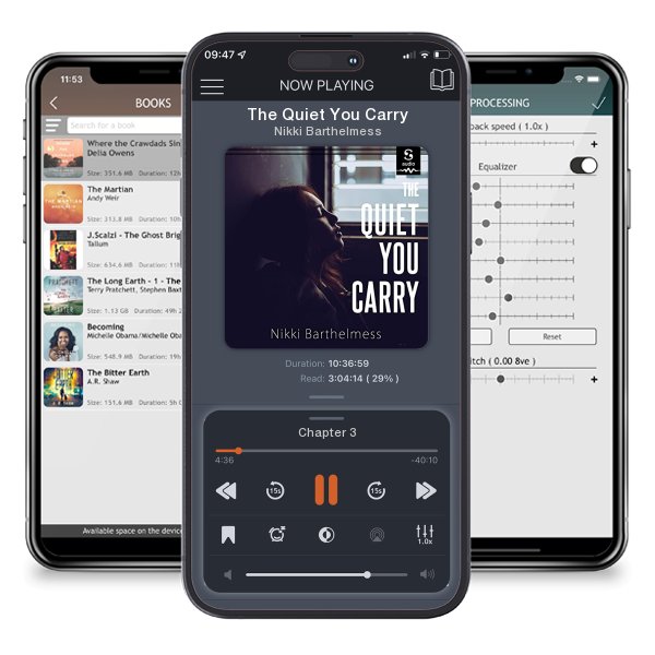 Download fo free audiobook The Quiet You Carry by Nikki Barthelmess and listen anywhere on your iOS devices in the ListenBook app.
