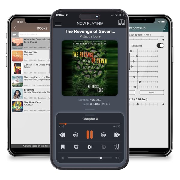 Download fo free audiobook The Revenge of Seven (Lorien Legacies, #5) by Pittacus Lore and listen anywhere on your iOS devices in the ListenBook app.