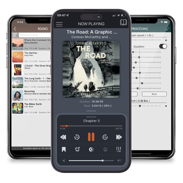 Download fo free audiobook The Road: A Graphic Novel Adaptation by Cormac McCarthy and Manu Larcenet and listen anywhere on your iOS devices in the ListenBook app.