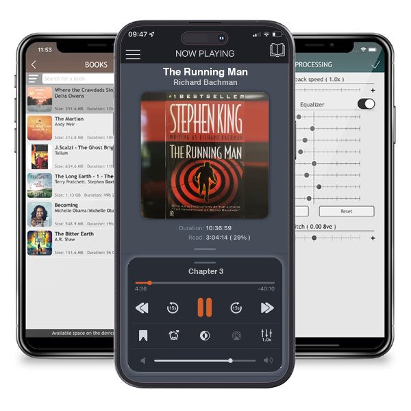 Download fo free audiobook The Running Man by Richard Bachman and listen anywhere on your iOS devices in the ListenBook app.