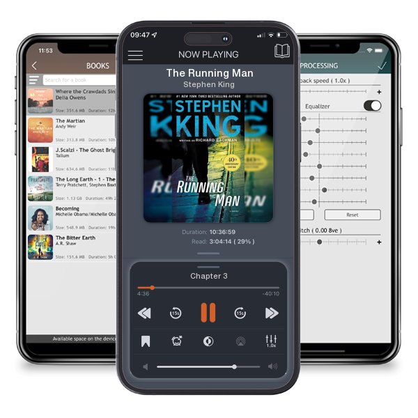 Download fo free audiobook The Running Man by Stephen King and listen anywhere on your iOS devices in the ListenBook app.