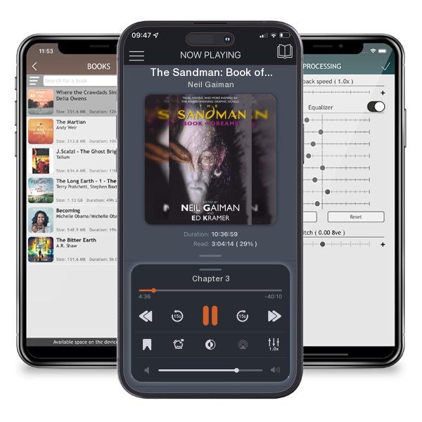 Download fo free audiobook The Sandman: Book of Dreams by Neil Gaiman and listen anywhere on your iOS devices in the ListenBook app.