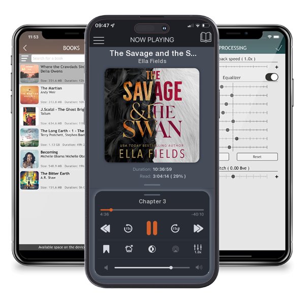 Download fo free audiobook The Savage and the Swan by Ella Fields and listen anywhere on your iOS devices in the ListenBook app.