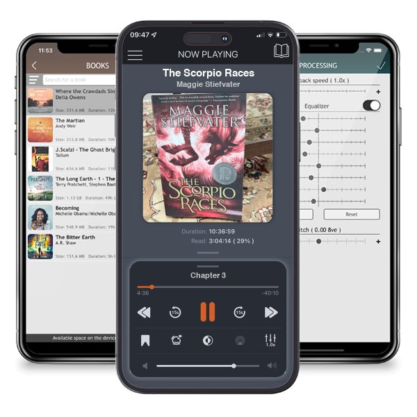 Download fo free audiobook The Scorpio Races by Maggie Stiefvater and listen anywhere on your iOS devices in the ListenBook app.