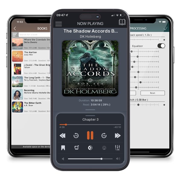 Download fo free audiobook The Shadow Accords Box Set: Books 1-3 by DK Holmberg and listen anywhere on your iOS devices in the ListenBook app.