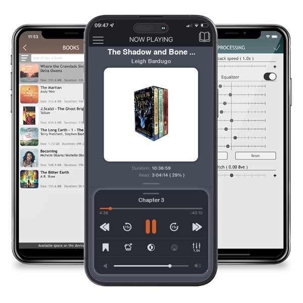 Download fo free audiobook The Shadow and Bone Trilogy Boxed Set: Shadow and Bone, Siege and Storm, Ruin and Rising by Leigh Bardugo and listen anywhere on your iOS devices in the ListenBook app.