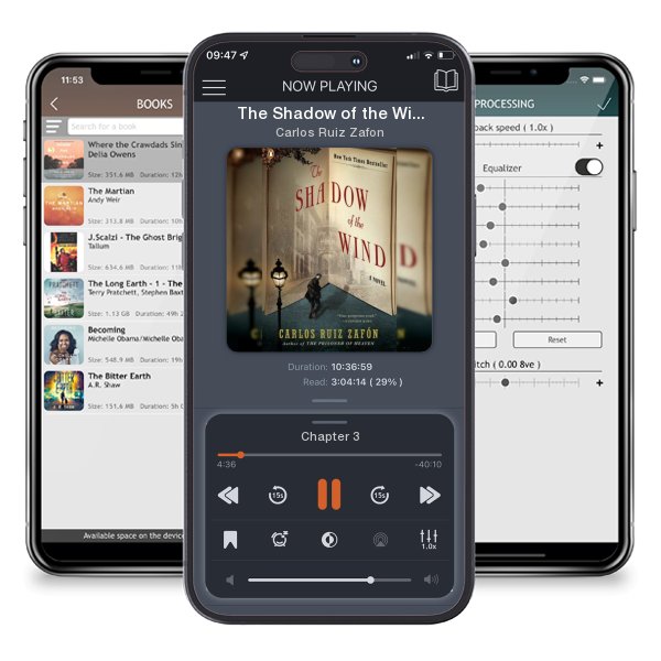 Download fo free audiobook The Shadow of the Wind by Carlos Ruiz Zafon and listen anywhere on your iOS devices in the ListenBook app.