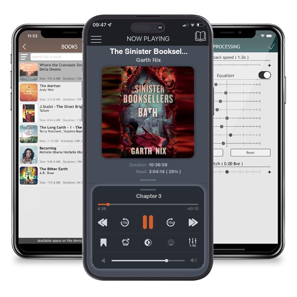 Download fo free audiobook The Sinister Booksellers of Bath (Left-Handed Booksellers of London, #2) by Garth Nix and listen anywhere on your iOS devices in the ListenBook app.