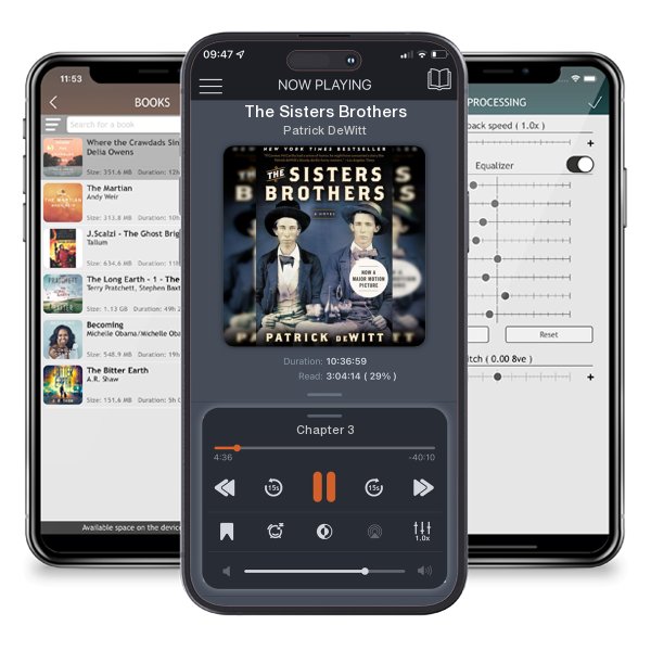 Download fo free audiobook The Sisters Brothers by Patrick DeWitt and listen anywhere on your iOS devices in the ListenBook app.