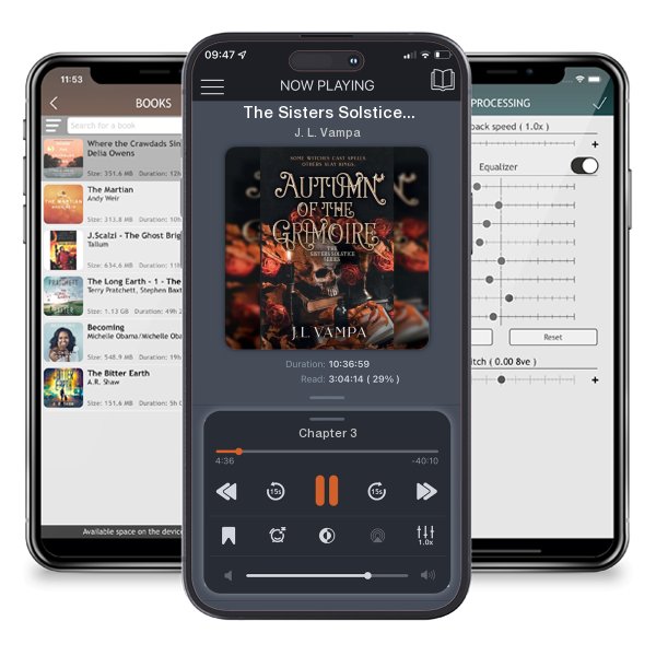 Download fo free audiobook The Sisters Solstice: Autumn of the Grimoire: Book One by J. L. Vampa and listen anywhere on your iOS devices in the ListenBook app.