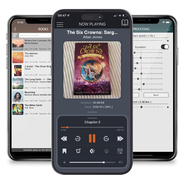 Download fo free audiobook The Six Crowns: Sargasso Skies by Allan Jones and listen anywhere on your iOS devices in the ListenBook app.