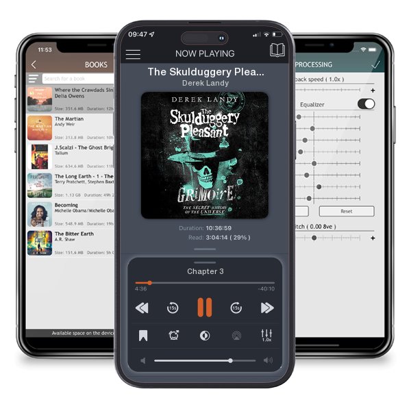 Download fo free audiobook The Skulduggery Pleasant Grimoire by Derek Landy and listen anywhere on your iOS devices in the ListenBook app.