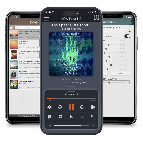 Download fo free audiobook The Spear Cuts Through Water by Simon Jimenez and listen anywhere on your iOS devices in the ListenBook app.