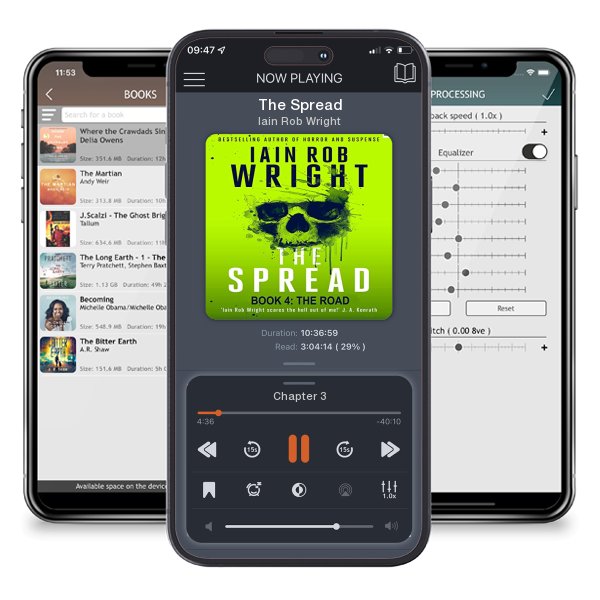 Download fo free audiobook The Spread by Iain Rob Wright and listen anywhere on your iOS devices in the ListenBook app.