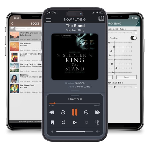 Download fo free audiobook The Stand by Stephen King and listen anywhere on your iOS devices in the ListenBook app.