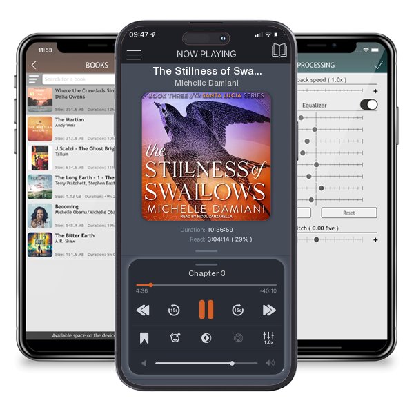 Download fo free audiobook The Stillness of Swallows by Michelle Damiani and listen anywhere on your iOS devices in the ListenBook app.