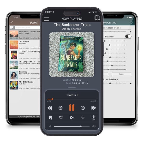 Download fo free audiobook The Sunbearer Trials by Aiden Thomas and listen anywhere on your iOS devices in the ListenBook app.