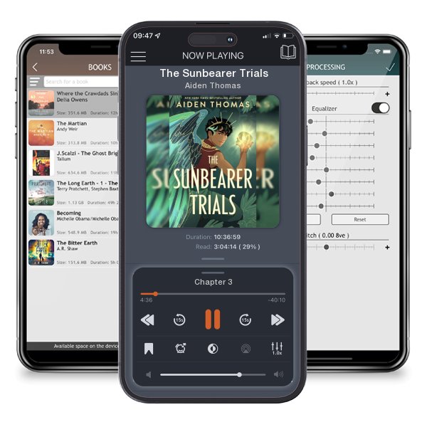 Download fo free audiobook The Sunbearer Trials by Aiden Thomas and listen anywhere on your iOS devices in the ListenBook app.