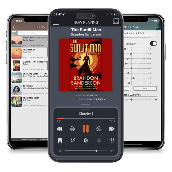Download fo free audiobook The Sunlit Man by Brandon Sanderson and listen anywhere on your iOS devices in the ListenBook app.