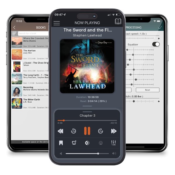 Download fo free audiobook The Sword and the Flame by Stephen Lawhead and listen anywhere on your iOS devices in the ListenBook app.