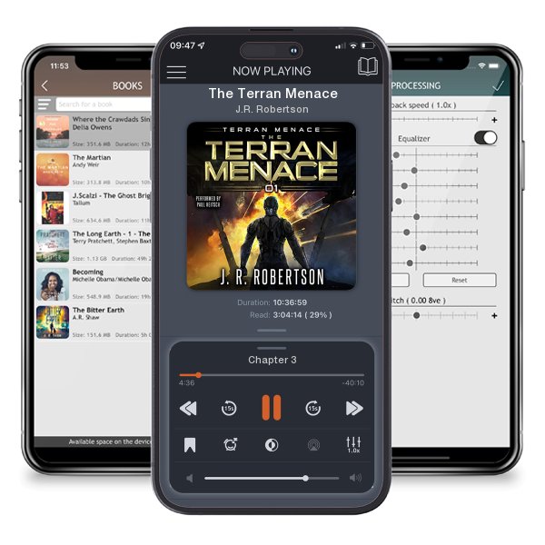 Download fo free audiobook The Terran Menace by J.R. Robertson and listen anywhere on your iOS devices in the ListenBook app.