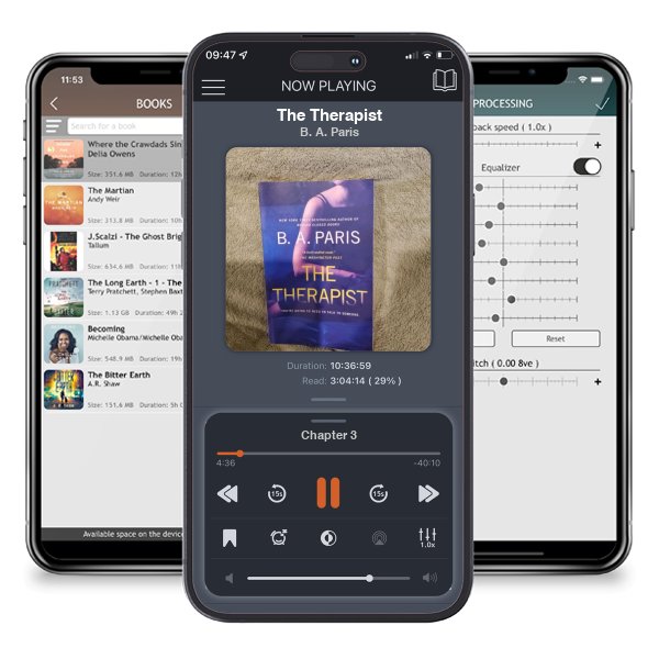 Download fo free audiobook The Therapist by B. A. Paris and listen anywhere on your iOS devices in the ListenBook app.