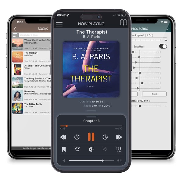Download fo free audiobook The Therapist by B. A. Paris and listen anywhere on your iOS devices in the ListenBook app.