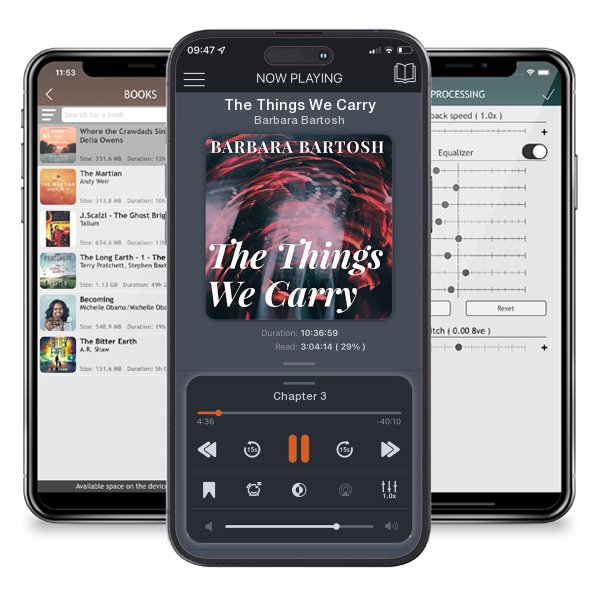 Download fo free audiobook The Things We Carry by Barbara Bartosh and listen anywhere on your iOS devices in the ListenBook app.