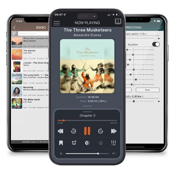 Download fo free audiobook The Three Musketeers by Alexandre Dumas and listen anywhere on your iOS devices in the ListenBook app.