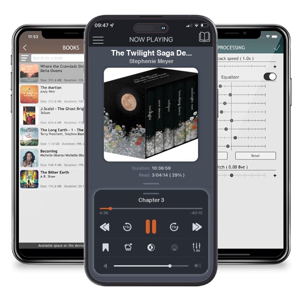 Download fo free audiobook The Twilight Saga Deluxe Hardcover Collection (Boxed Set) by Stephenie Meyer and listen anywhere on your iOS devices in the ListenBook app.