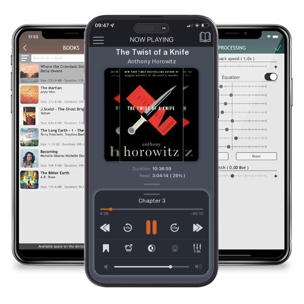 Download fo free audiobook The Twist of a Knife by Anthony Horowitz and listen anywhere on your iOS devices in the ListenBook app.