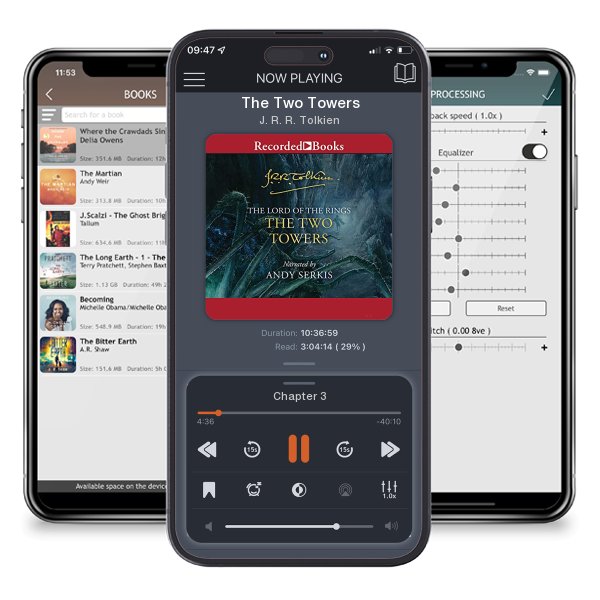 Download fo free audiobook The Two Towers by J. R. R. Tolkien and listen anywhere on your iOS devices in the ListenBook app.