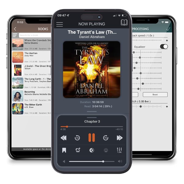 Download fo free audiobook The Tyrant\'s Law (The Dagger and the Coin, #3) by Daniel Abraham and listen anywhere on your iOS devices in the ListenBook app.