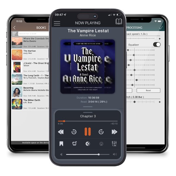 Download fo free audiobook The Vampire Lestat by Anne Rice and listen anywhere on your iOS devices in the ListenBook app.