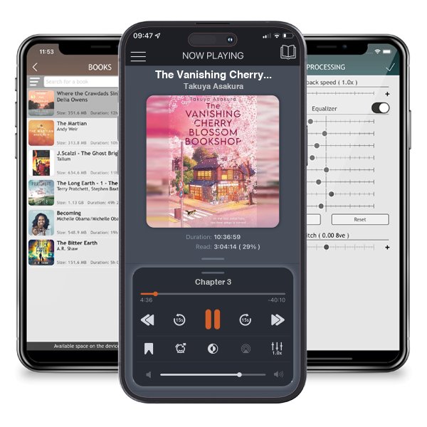 Download fo free audiobook The Vanishing Cherry Blossom Bookshop by Takuya Asakura and listen anywhere on your iOS devices in the ListenBook app.