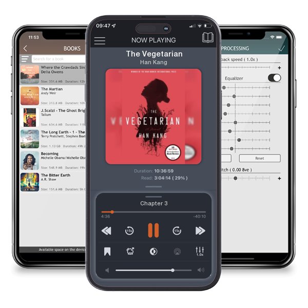 Download fo free audiobook The Vegetarian by Han Kang and listen anywhere on your iOS devices in the ListenBook app.