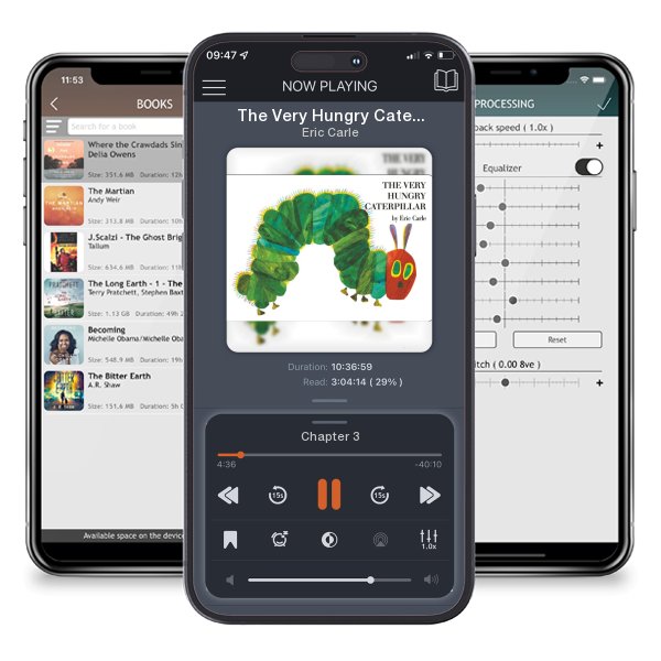 Download fo free audiobook The Very Hungry Caterpillar by Eric Carle and listen anywhere on your iOS devices in the ListenBook app.