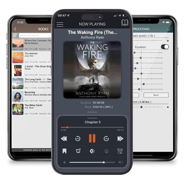 Download fo free audiobook The Waking Fire (The Draconis Memoria, #1) by Anthony Ryan and listen anywhere on your iOS devices in the ListenBook app.
