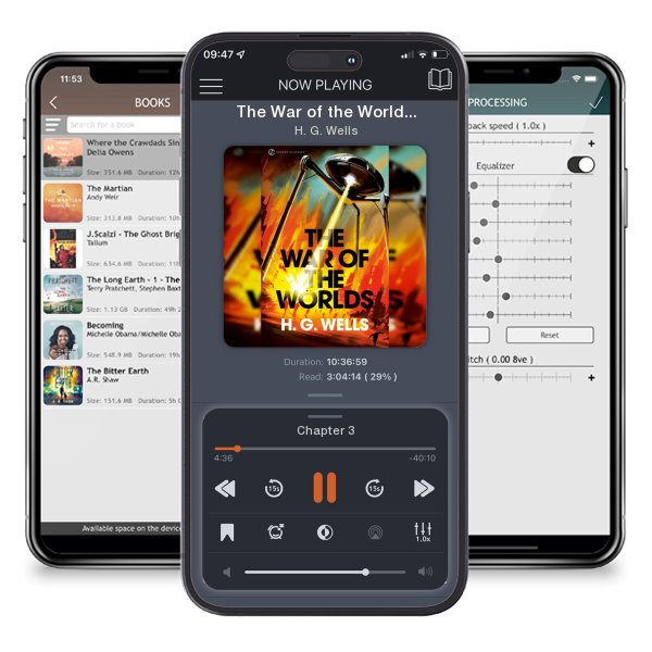 Download fo free audiobook The War of the Worlds by H. G. Wells and listen anywhere on your iOS devices in the ListenBook app.