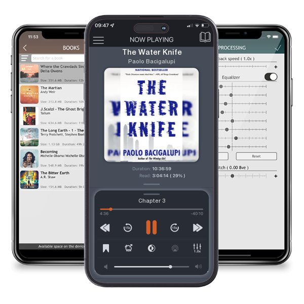 Download fo free audiobook The Water Knife by Paolo Bacigalupi and listen anywhere on your iOS devices in the ListenBook app.