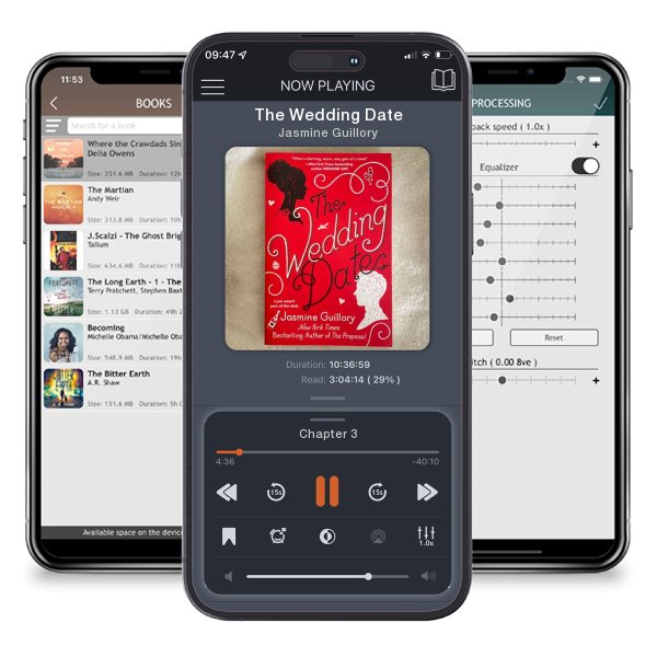 Download fo free audiobook The Wedding Date by Jasmine Guillory and listen anywhere on your iOS devices in the ListenBook app.