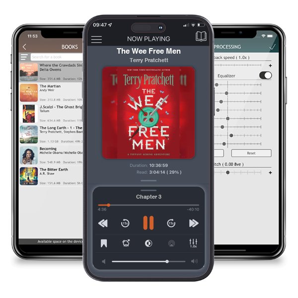 Download fo free audiobook The Wee Free Men by Terry Pratchett and listen anywhere on your iOS devices in the ListenBook app.